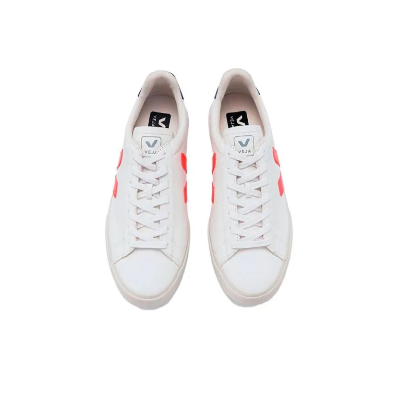 VEJA Campo Low Top Laced Sneakers 'White Orange'-4