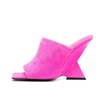 The Attico Cheope Logo Printed Mules Women's