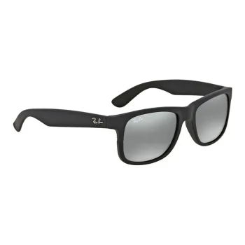 RayBan Nylon Irregular Shape Sunglasses Men's Black