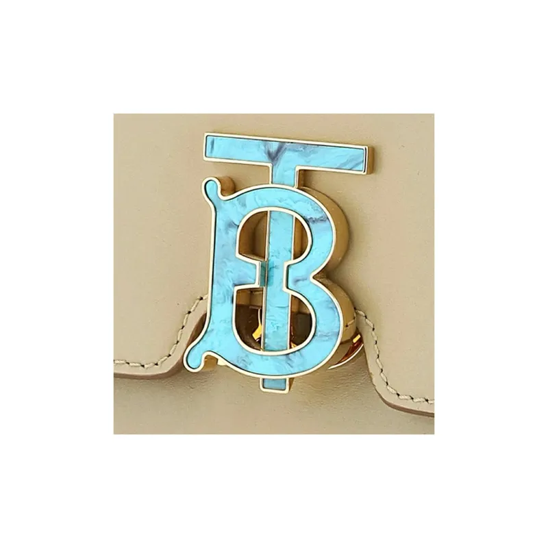 Burberry Leather TB Bag Crossbody Shoulder Bag Regular Women's Light Brown-4