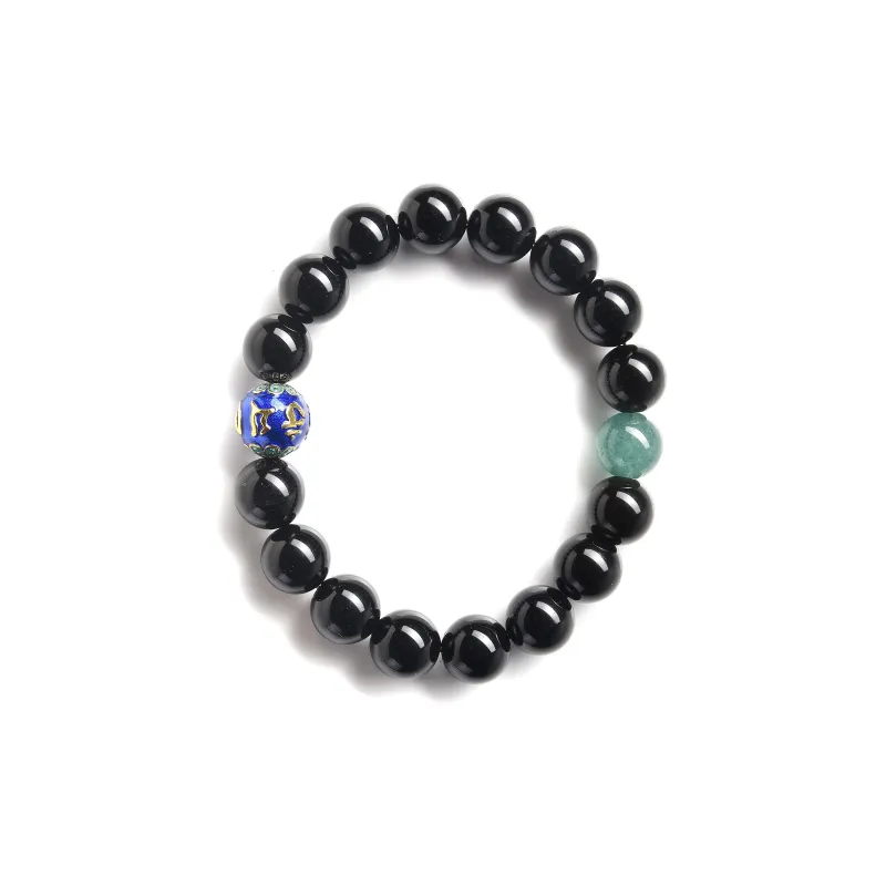 Abby's Wonderland Obsidian Jade Bracelets Unisex-2