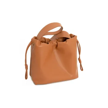 VENOF Cow Leather Women's Commute Bag Medium Size Women's Mumbai Brown/Clean Ink Black