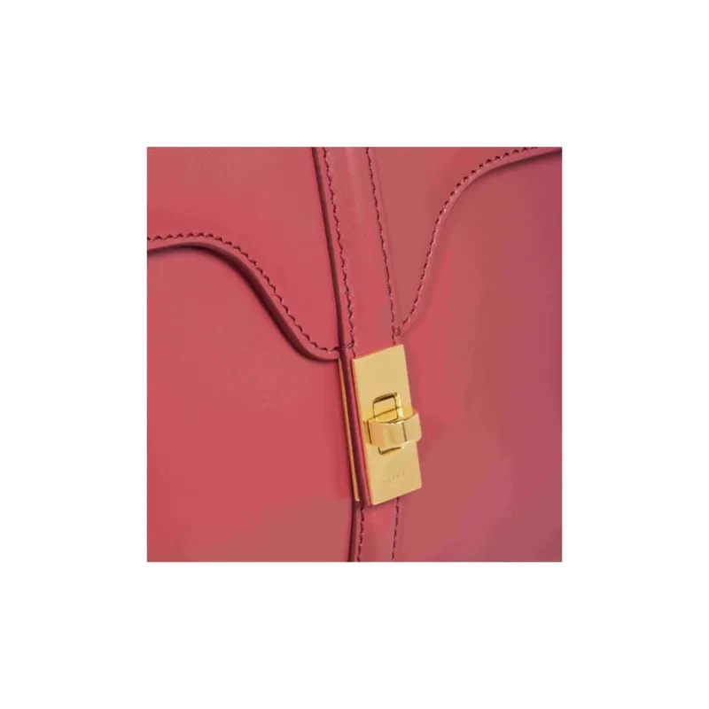CELINE 16 Cow Leather Shoulder Bag Crossbody Bag Handbag Mini Women's Candy Color/Pink-3