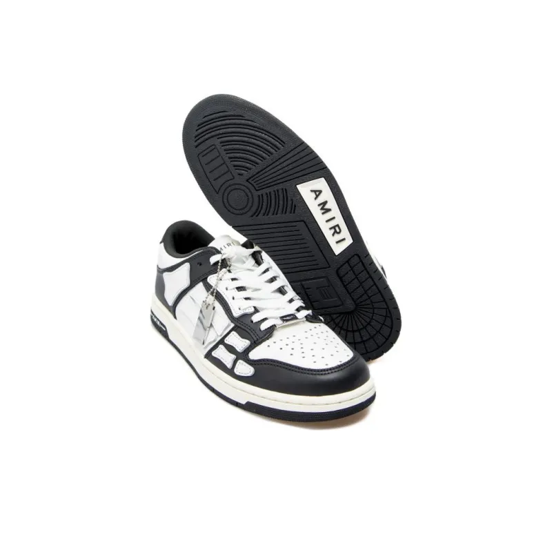 AMIRI Skel Top Low Black White White-4