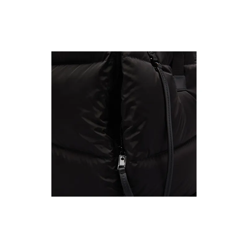 Moncler Nylon With Cow Leather Tote Bag, Shopping Bag, Shoulder Bag, Handbag Women's Black-4