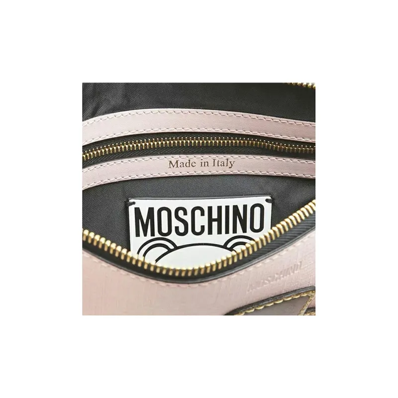 MOSCHINO Leather Clutch Women's Pink-4