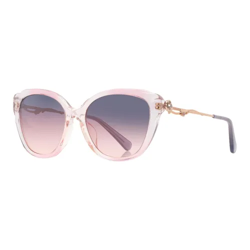 COACH Plastic Irregular Shape Sunglasses Women's Pink