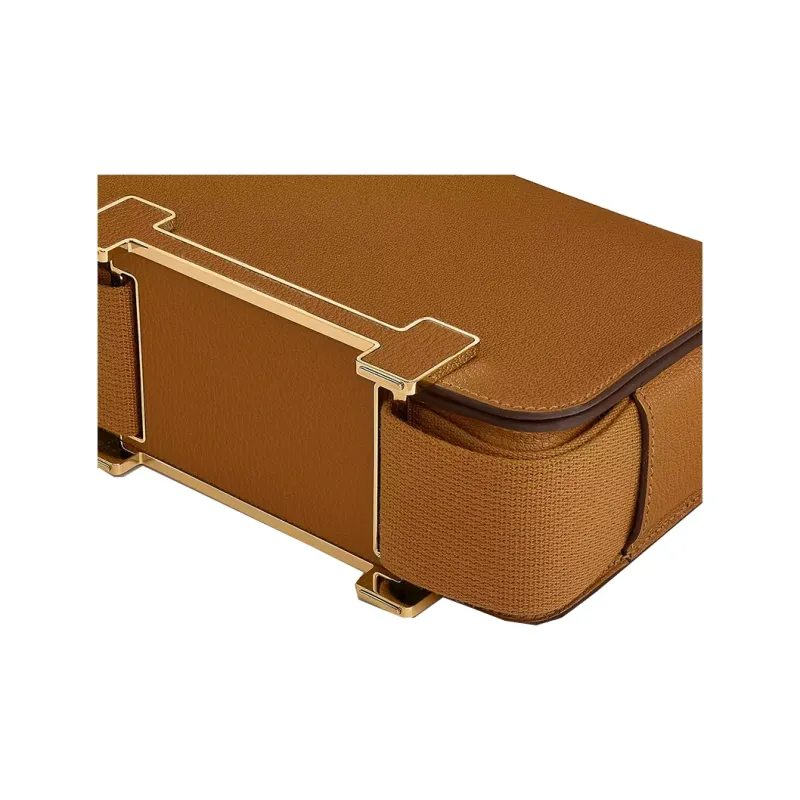 HERMES Goatskin Wooden Sandal Bag Shoulder Bag Regular Women's Caramel-4