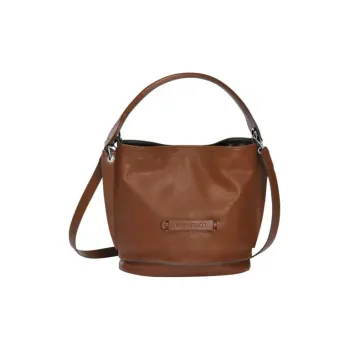 LONGCHAMP 3D Calfskin Messenger Bag Handbag Shoulder Bag Crossbody Bag Small Size Women's Cognac