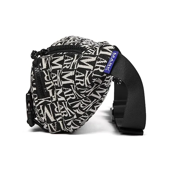 FAIRWHALE Fabric Casual Sports Crossbody Bag Sling Bag Fanny Pack With Large Capacity Medium Size Unisex Black-2