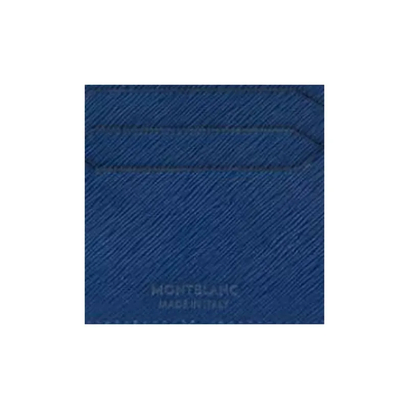MONTBLANC Cow Leather Wallet Men's Indigo Blue-4