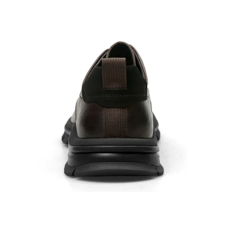 Strongman 3515 Leather Shoes For Men-Business Casual Shoes Genuine Leather Lace-Up Men's Unlined Shoes-7
