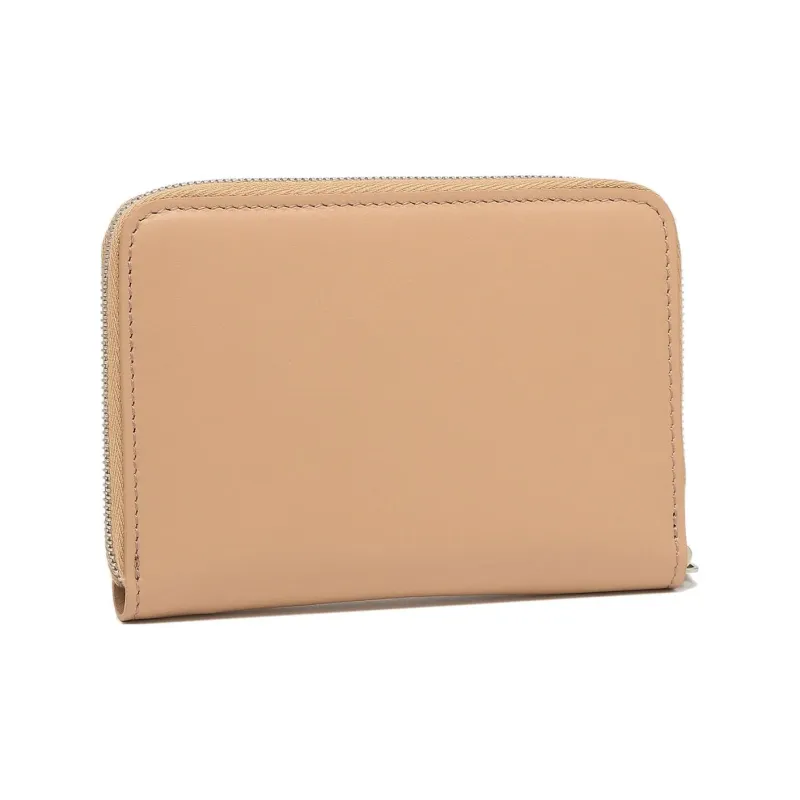 JIL SANDER Leather Wallet Women's Peach Pink-1