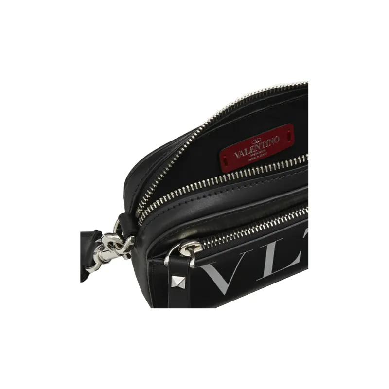 Valentino VLTN Cow Leather Crossbody Bag, Fanny Pack Trumpets Men's Black-4