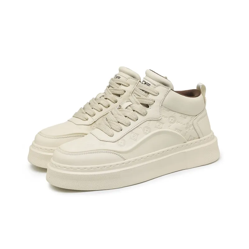 GERTOP Warm Coverage Wear Resistant Lightweight Slip Resistant Mid Top Platform Fashion Casual Skateboard Shoes Men's-2