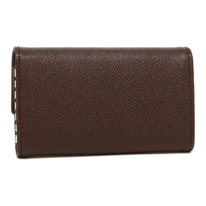 FERRAGAMO Leather Key Pouch Women's Gansh Brown-1