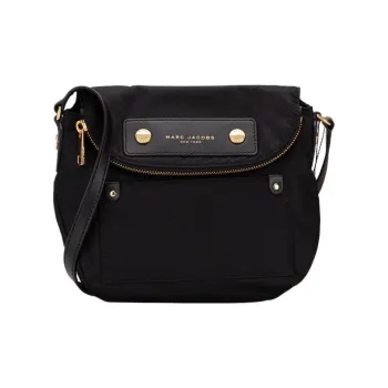 MARC JACOBS Nylon With Leather Messenger Bag Regular Women's Black