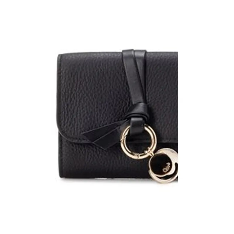 Chloe Chloé Bags Cow Leather Wallet Women's Black-4