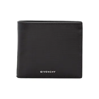 Givenchy 4G Calfskin Card Holder Wallet Men's Black