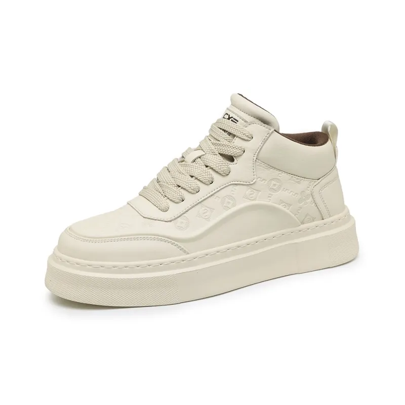 GERTOP Warm Coverage Wear Resistant Lightweight Slip Resistant Mid Top Platform Fashion Casual Skateboard Shoes Men's-1