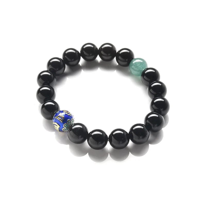 Abby's Wonderland Obsidian Jade Bracelets Unisex-3