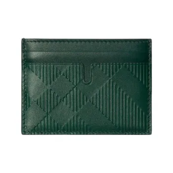 Burberry Calfskin Card Holder Men's Vine Green