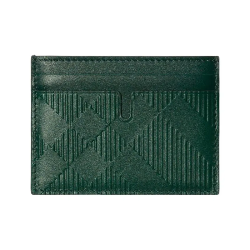Burberry Calfskin Card Holder Men's Vine Green-0
