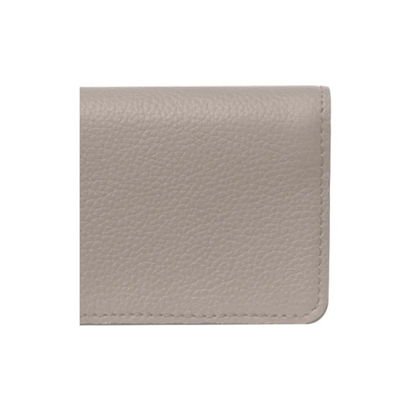 Chloe Marcie Grained Calfskin Wallet Small Size Women's Cashmere Gray-4