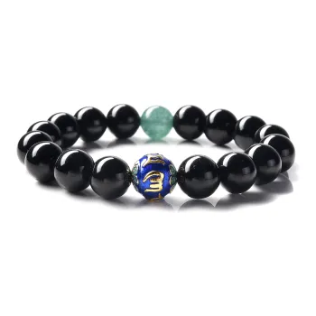 Abby's Wonderland Obsidian Jade Bracelets Unisex