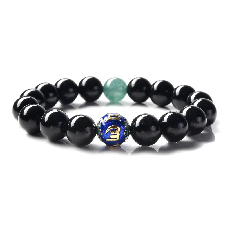Abby's Wonderland Obsidian Jade Bracelets Unisex-0