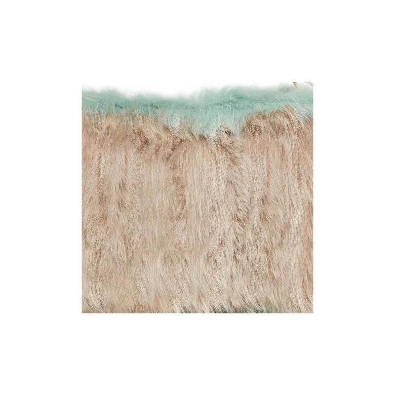 FENDI O'Lock Fox Fur Cow Leather Patchwork One Shoulder Handbags Women's Multicolor-4
