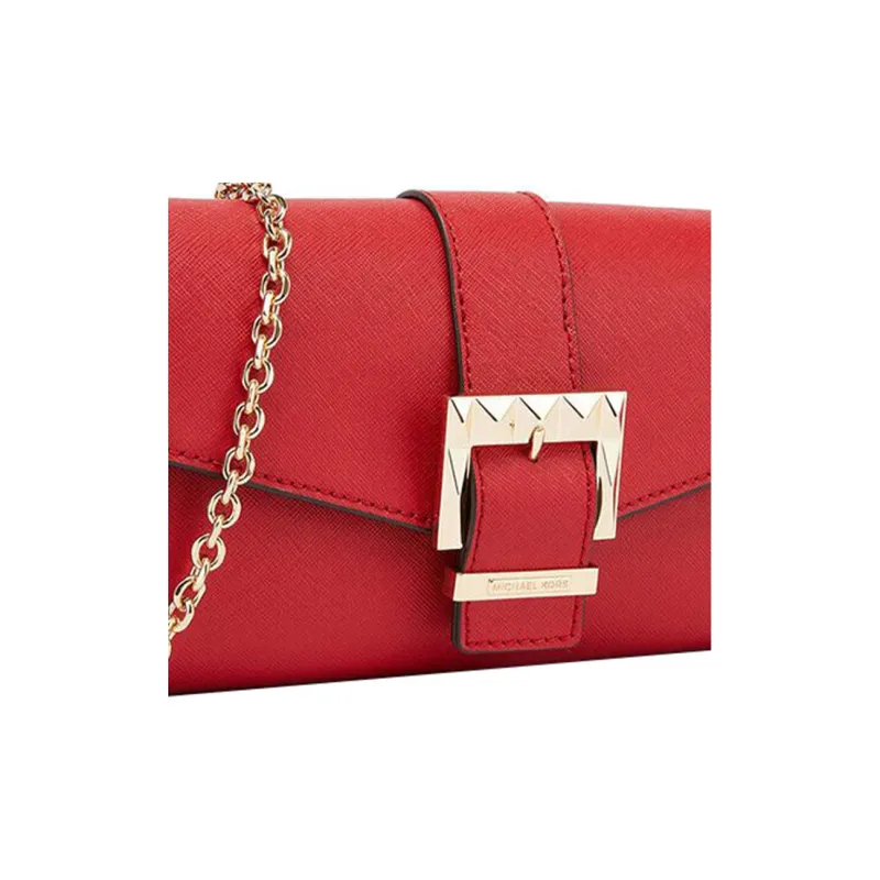 MICHAEL KORS Penelope Cow Leather Evening Party Bag, Wallet, Handbag, Shoulder Crossbody Bag Women's Red-3