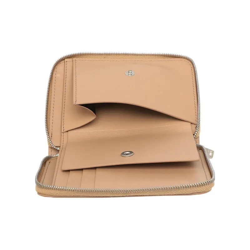 JIL SANDER Leather Wallet Women's Peach Pink-2