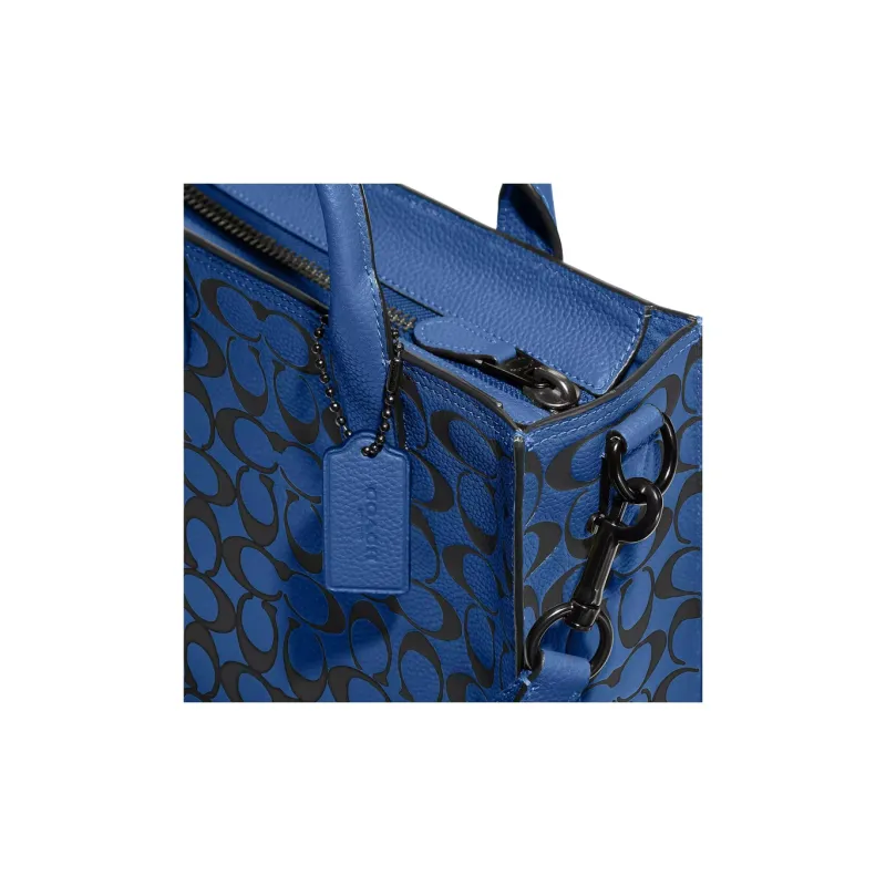 COACH Cow Leather Tote Bag, Shopping Bag, Shoulder Bag, Crossbody Bag, Handbag Medium Size Men's Blue-2