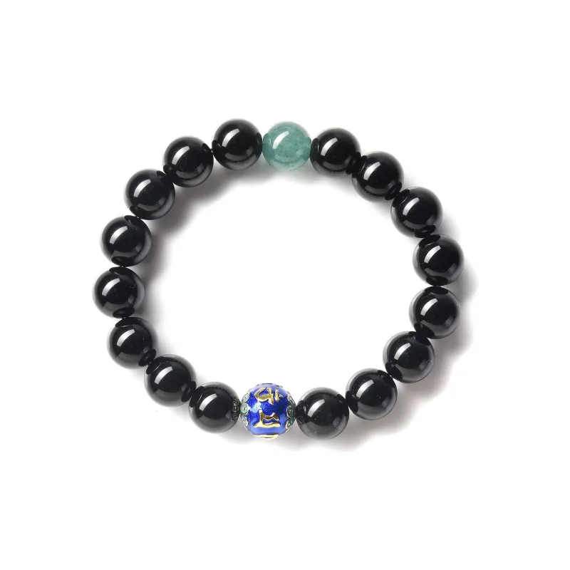 Abby's Wonderland Obsidian Jade Bracelets Unisex-1