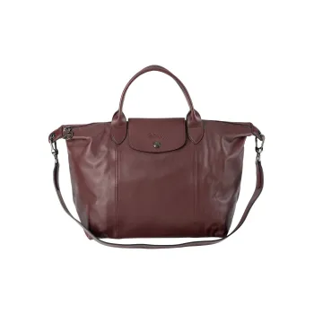 LONGCHAMP Le Pliage Metis Leather Shoulder Bag Crossbody Bag Handbag Women's Burgundy