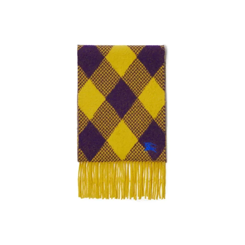 Burberry Knit Scarves Unisex Yellow-1