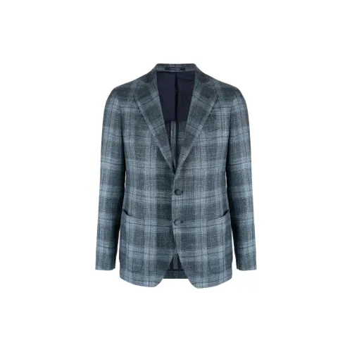 Tagliatore Check-pattern Notched-lapels Blazer