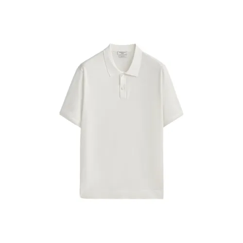 Massimo Dutti Polo Shirts Men Gray White