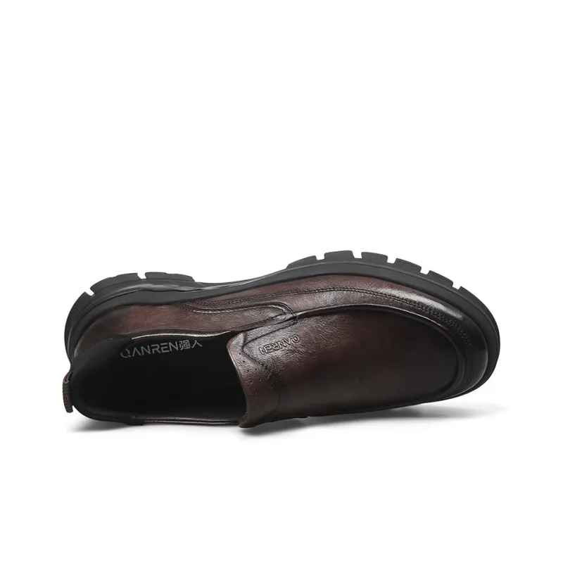 Strongman 3515 Platform Leather Shoes For Men-Business Casual Shoes Trendy For Young And Middle-Aged-7