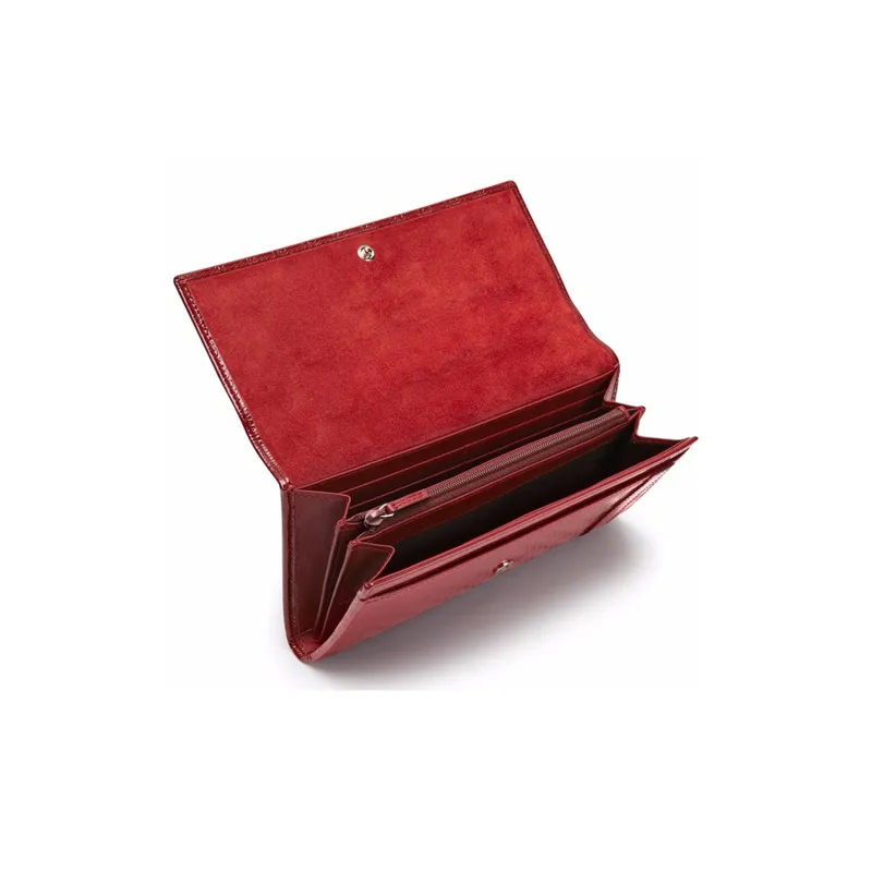 GUCCI Patent Leather Wallet Women's Red-3