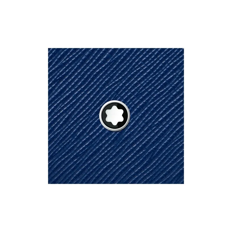 MONTBLANC Cow Leather Wallet Men's Indigo Blue-3