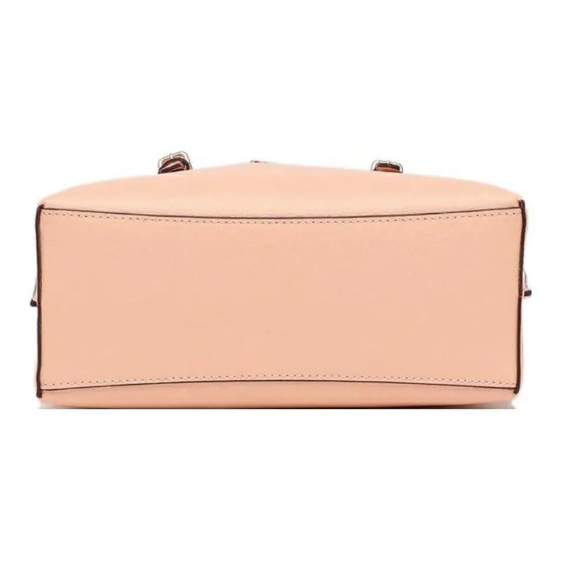 COACH Mollie Leather One Shoulder Handbag, Crossbody Bag Trumpets Women's Gold/Faded Blush Pink-4
