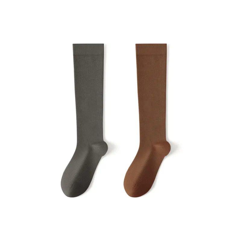 SHIWAJI Knee High Socks Women's 2 Pack-2