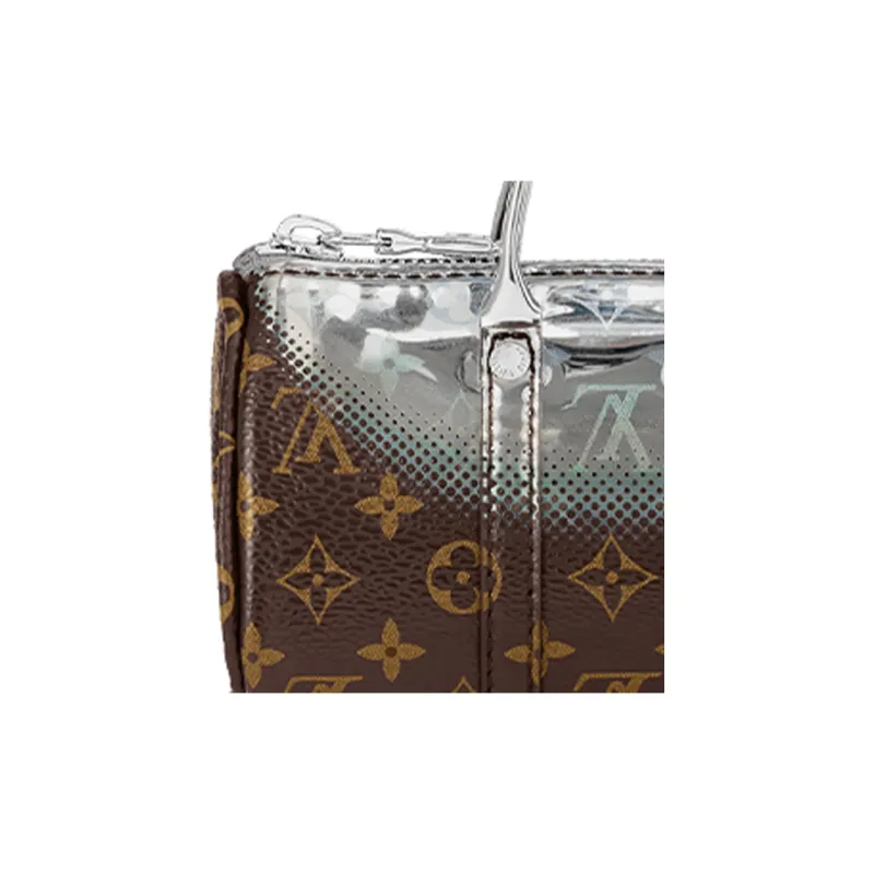 LOUIS VUITTON Nebula Mini Keepall Pouch Key Holder And Bag Charm Metallic-3