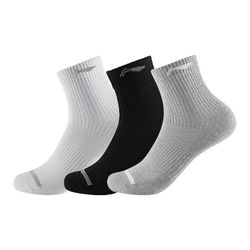 LiNing Mid Calf Socks Unisex 3 Pack-3