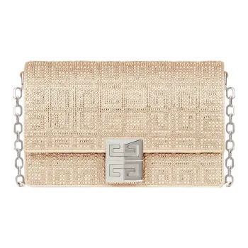 Givenchy 4G Viscose Crossbody Bag Shoulder Bag Women's Gold