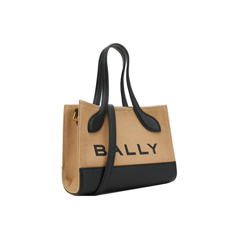 BALLY Keep On Logo stamp Canvas Tote Bag POIZON