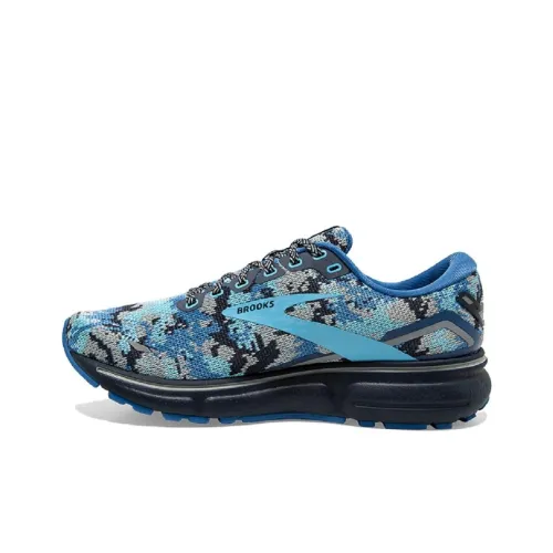 Brooks Ghost 15 Running Shoes Women's Low-Top Blue Camouflage