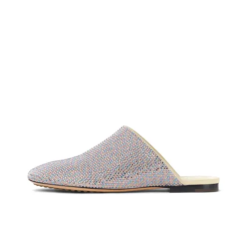 Bottega Veneta Rubber Sole Odor Resistant Slide Slippers Women's Blue Pink